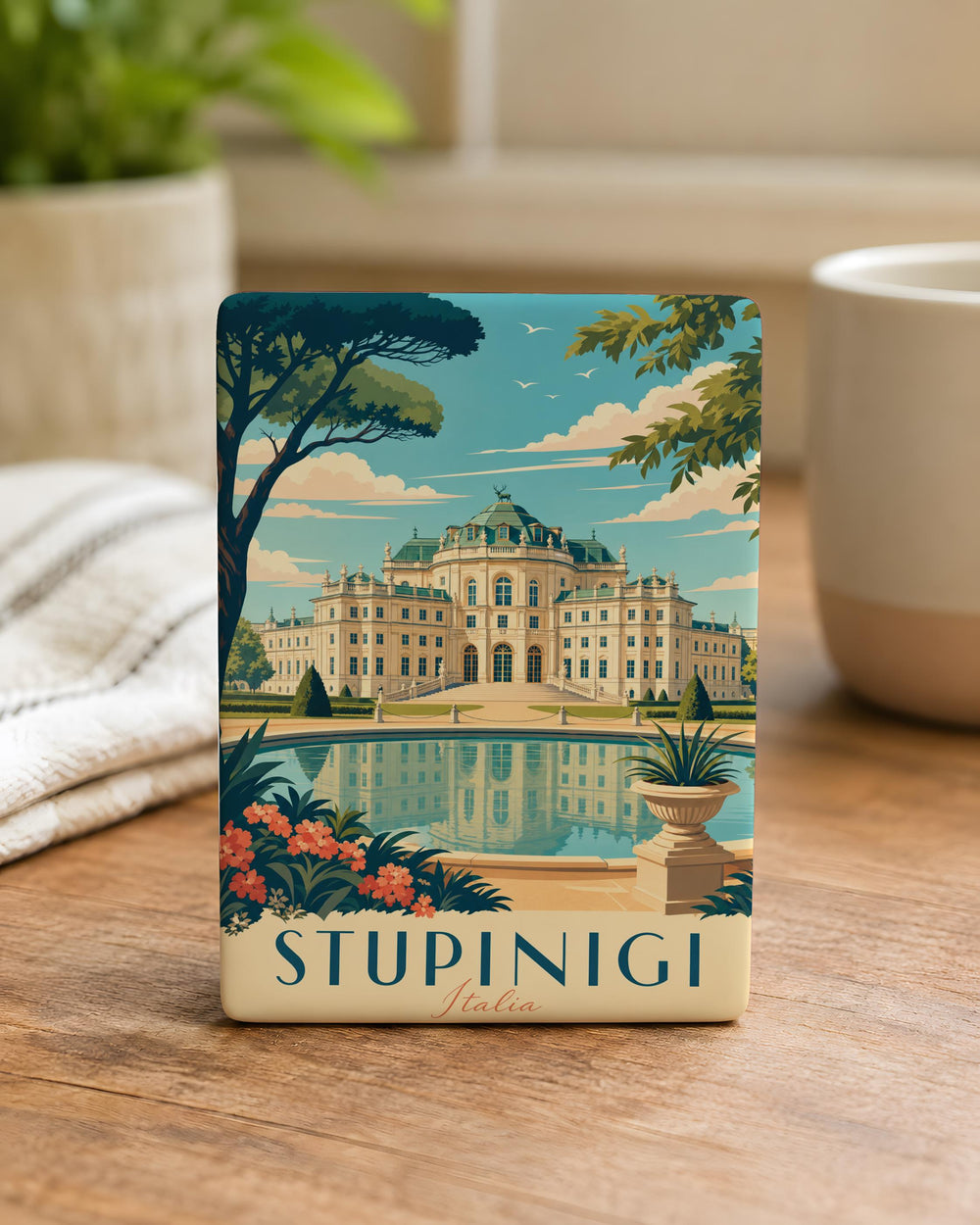 Reggia di Stupinigi Fridge Magnet, Stupinigi Palace Italy Souvenir Magnet, Turin Landmark Refrigerator Magnet
