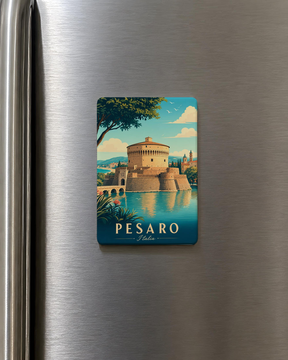 Rocca Costanza Pesaro Italy Castle Fortress Fridge Magnet Souvenir Travel Landmark Magnet Gift