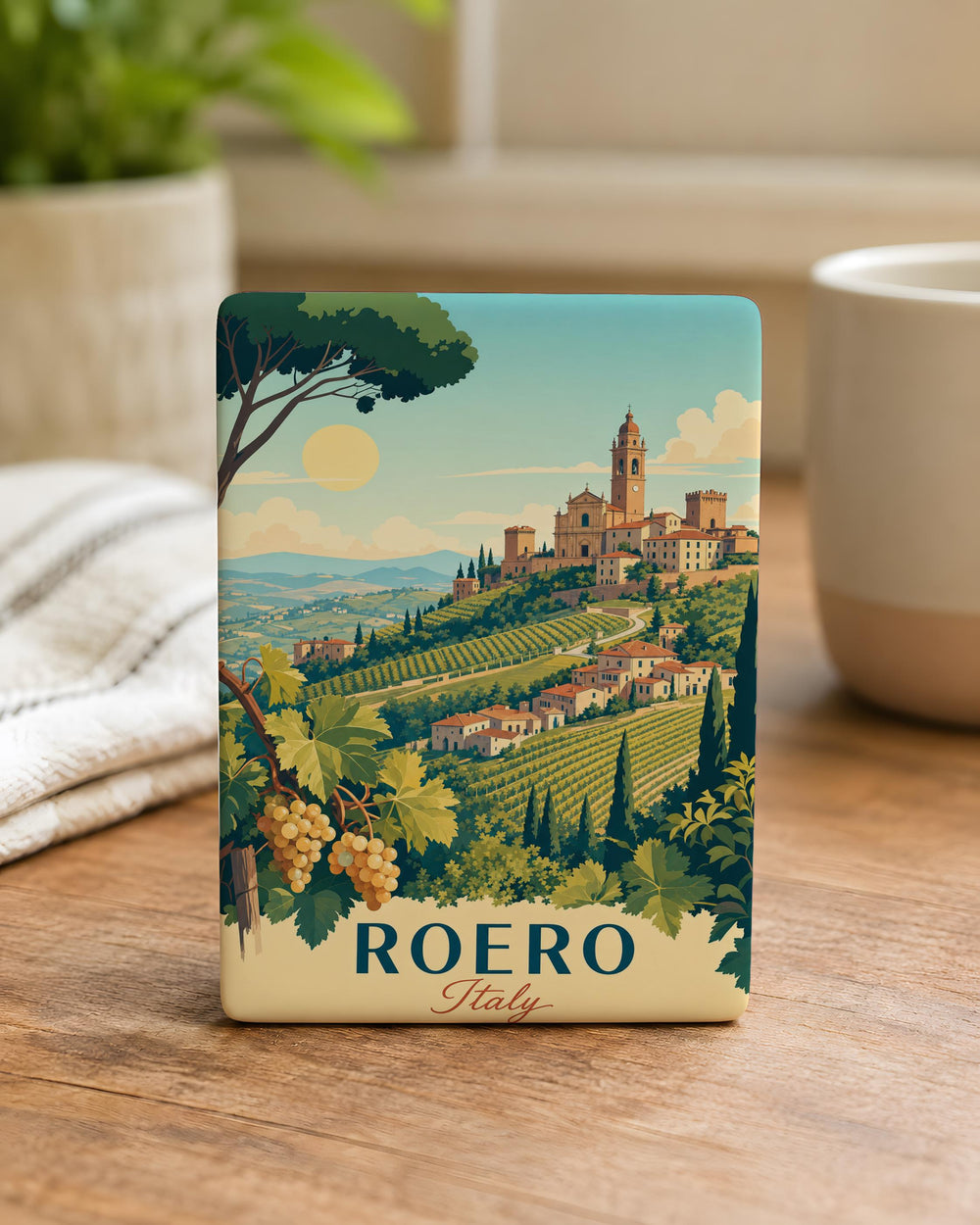 Roero Italy Fridge Magnet, Roero Region Souvenir Magnet, Italy Travel Keepsake, Italian Landmark Gift, Piemonte Italy Magnet