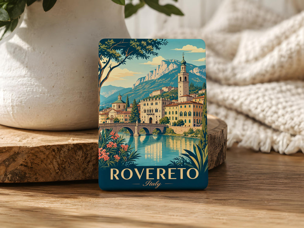 Rovereto Italy Fridge Magnet, Rovereto Souvenir Magnet, Trentino Alto Adige Travel Gift, Italy City Landmark Magnet