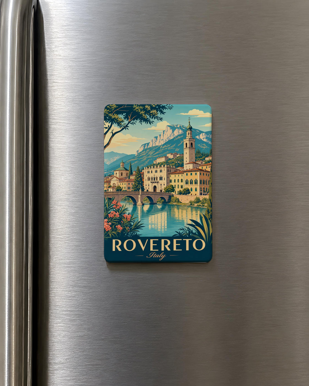 Rovereto Italy Fridge Magnet, Rovereto Souvenir Magnet, Trentino Alto Adige Travel Gift, Italy City Landmark Magnet
