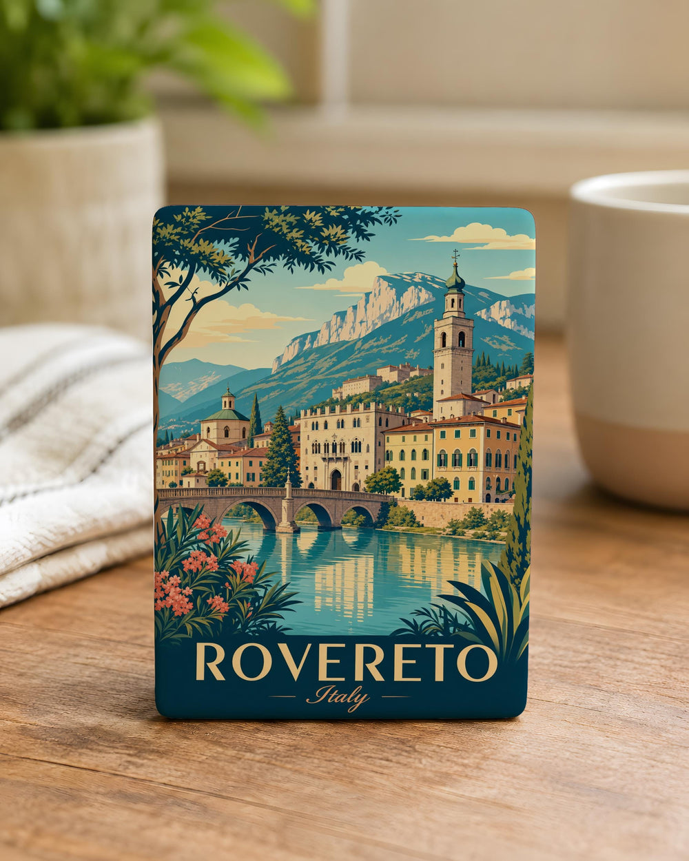 Rovereto Italy Fridge Magnet, Rovereto Souvenir Magnet, Trentino Alto Adige Travel Gift, Italy City Landmark Magnet