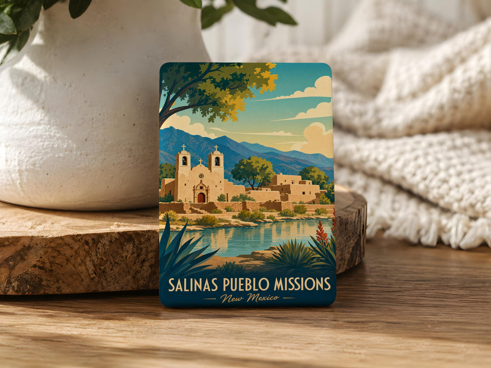 Salinas Pueblo Missions Fridge Magnet, New Mexico Mission Ruins Souvenir, Historic Landmark Travel Gift, Southwest Decor Magnet