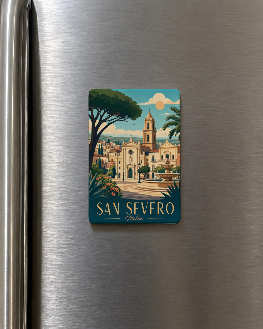 San Severo Fridge Magnet, San Severo Italy Souvenir Magnet, Apulia Travel Gift, Italian City Landmark Keepsake Magnet