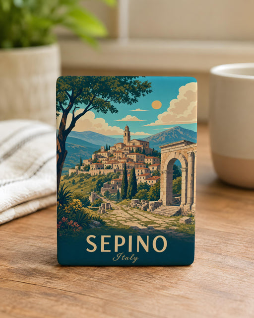 Sepino Italy Fridge Magnet, Sepino Travel Souvenir Magnet, Italy Town Landmark Keepsake, Molise Italy Refrigerator Magnet