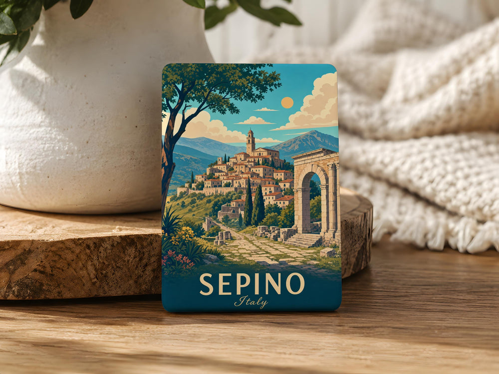 Sepino Italy Fridge Magnet, Sepino Travel Souvenir Magnet, Italy Town Landmark Keepsake, Molise Italy Refrigerator Magnet