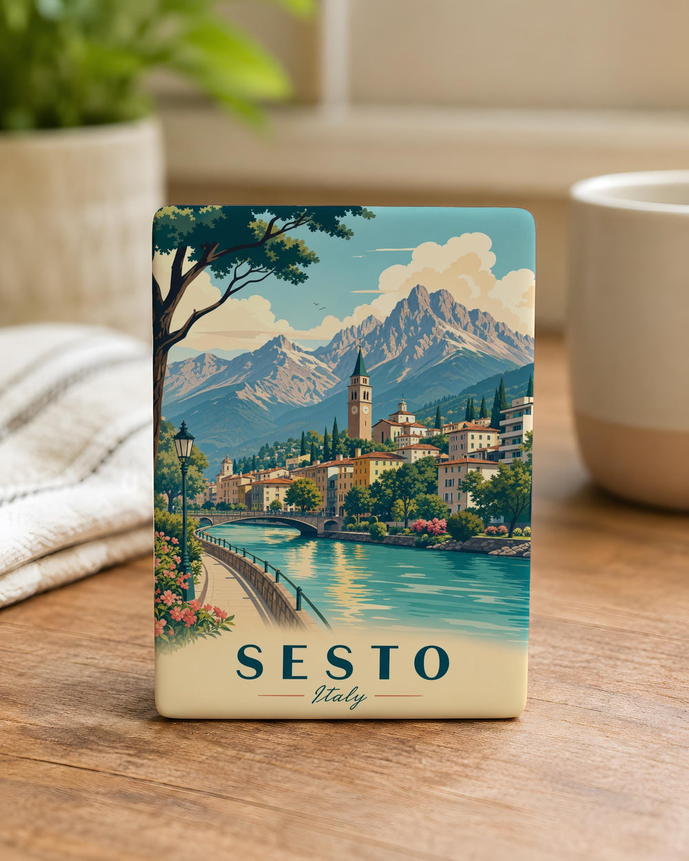 Sesto Italy Fridge Magnet, Sesto Italian Town Souvenir Magnet, Tuscany Travel Keepsake, Italy Destination Kitchen Magnet