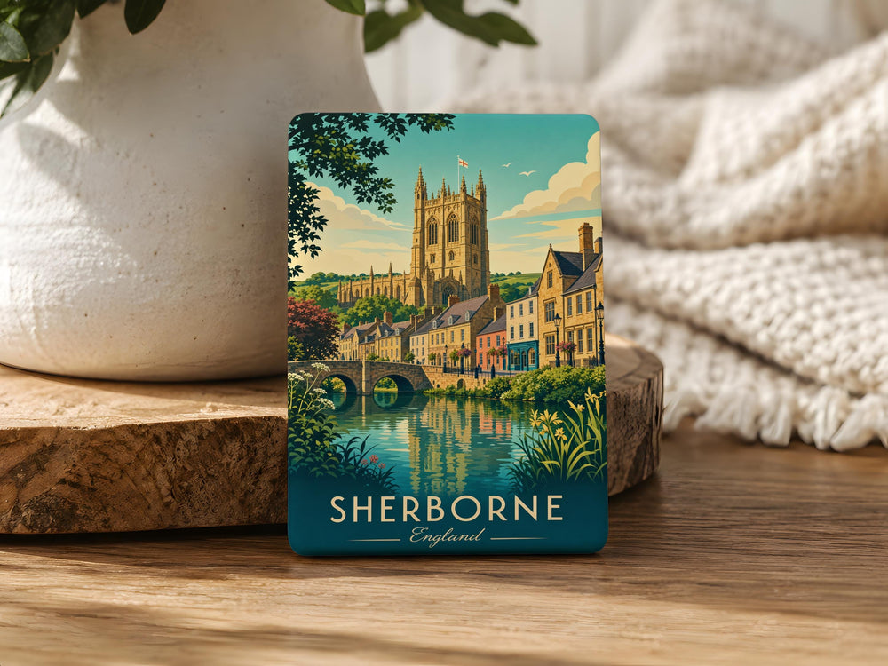 Sherborne England Fridge Magnet, Sherborne Dorset Souvenir Magnet, Sherborne Town Travel Keepsake, UK Landmark Magnet