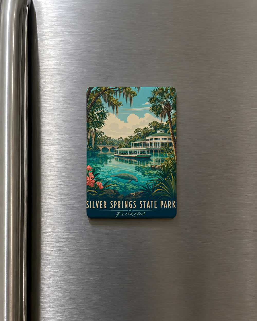 Silver Springs State Park Fridge Magnet, Florida Nature Park Souvenir, Springs and River Wildlife Keepsake Magnet