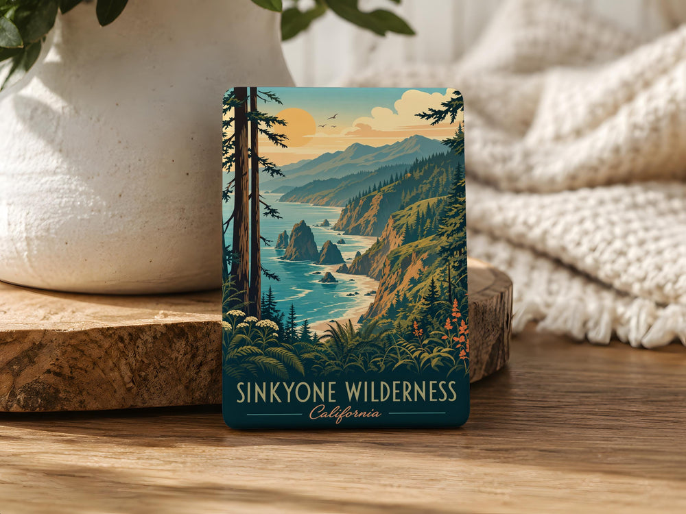 Sinkyone Wilderness Fridge Magnet, California Redwoods Forest Souvenir, Hiking Camping Nature Gift, National Forest Magnet