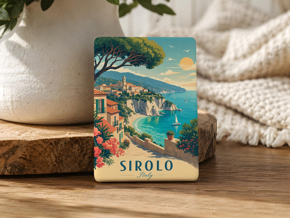 Sirolo Italy Fridge Magnet, Sirolo Travel Souvenir, Italian Riviera Landmark Magnet, Marche Italy Gift, Coastal Italy Keepsake Magnet