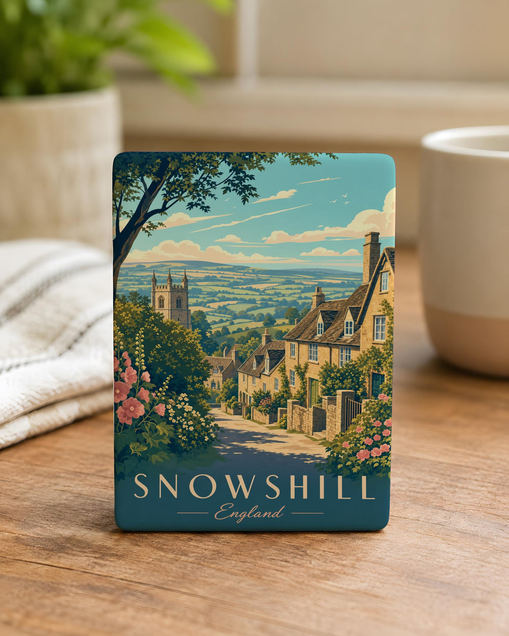 Snowshill England Fridge Magnet, Snowshill Village Souvenir Magnet, Cotswolds England Travel Keepsake Magnet