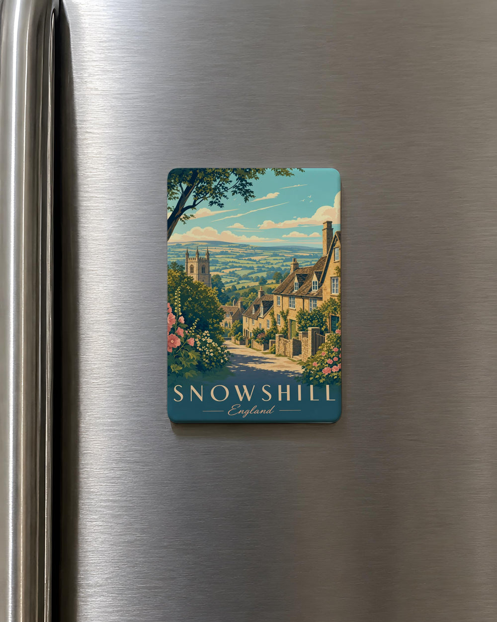 Snowshill England Fridge Magnet, Snowshill Village Souvenir Magnet, Cotswolds England Travel Keepsake Magnet