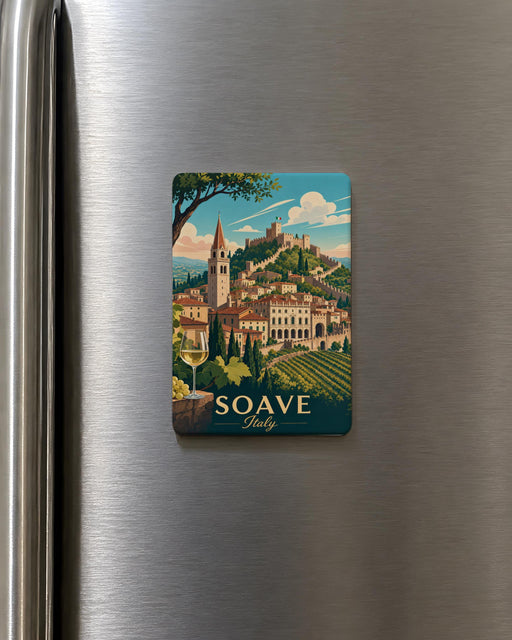 Soave Italy Fridge Magnet, Soave Veneto Travel Souvenir Magnet, Italian Town Landmark Keepsake Magnet, Italy Vacation Gift
