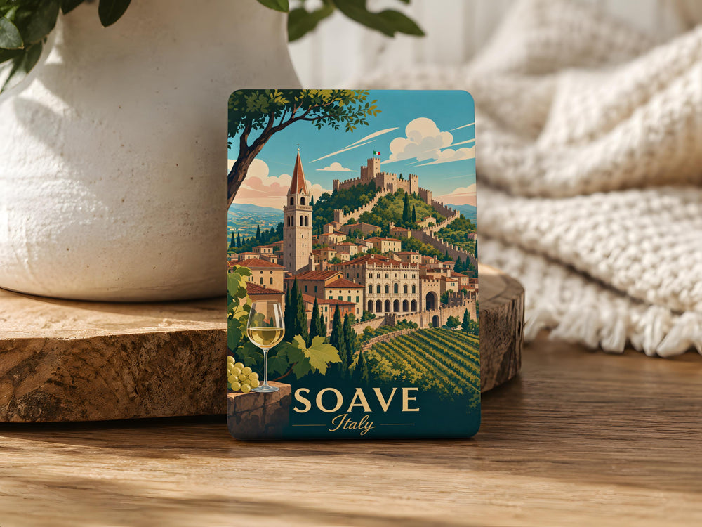 Soave Italy Fridge Magnet, Soave Veneto Travel Souvenir Magnet, Italian Town Landmark Keepsake Magnet, Italy Vacation Gift