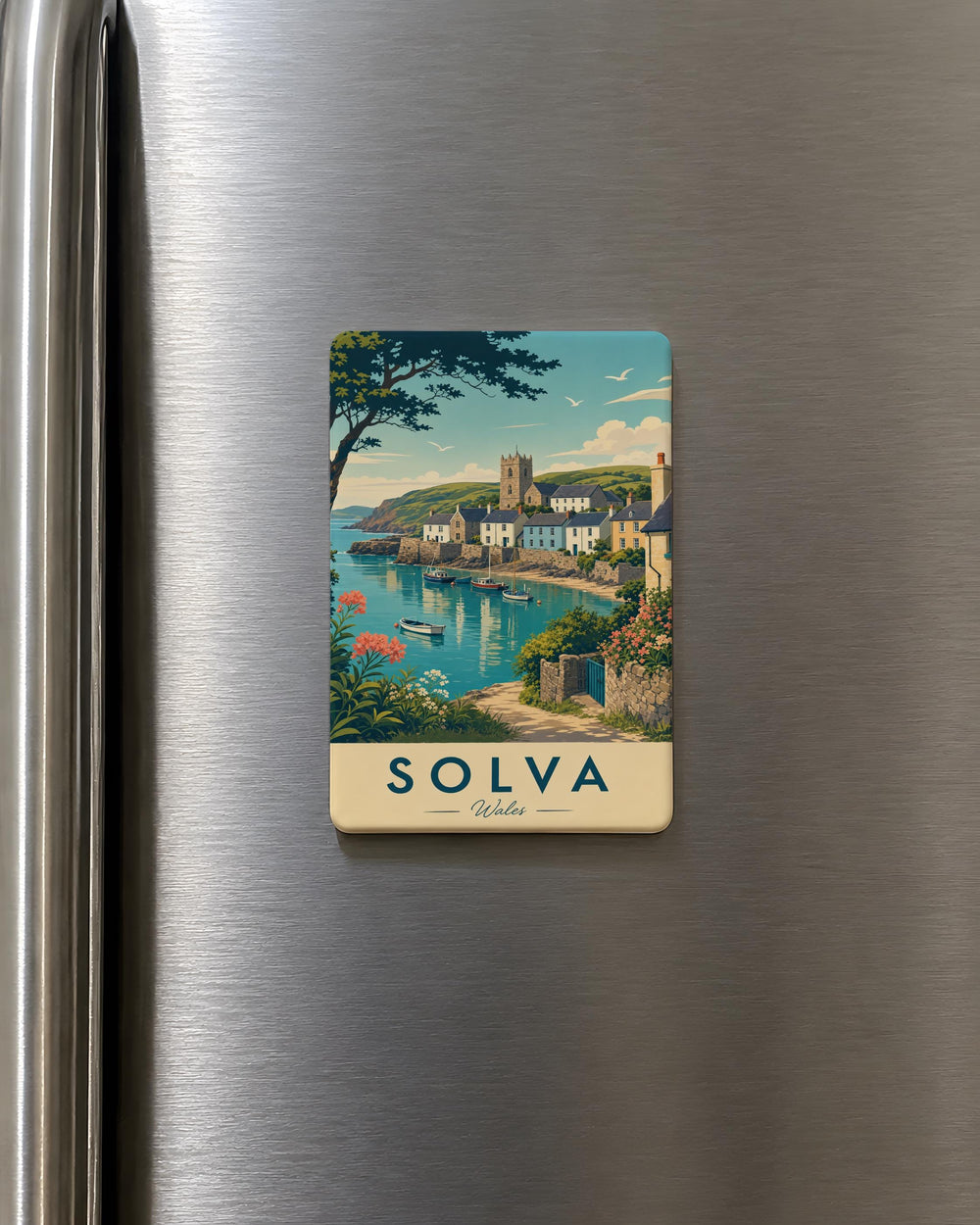 Solva Wales Fridge Magnet, Solva Harbour Pembrokeshire Souvenir Magnet, Coastal Village Travel Keepsake Gift