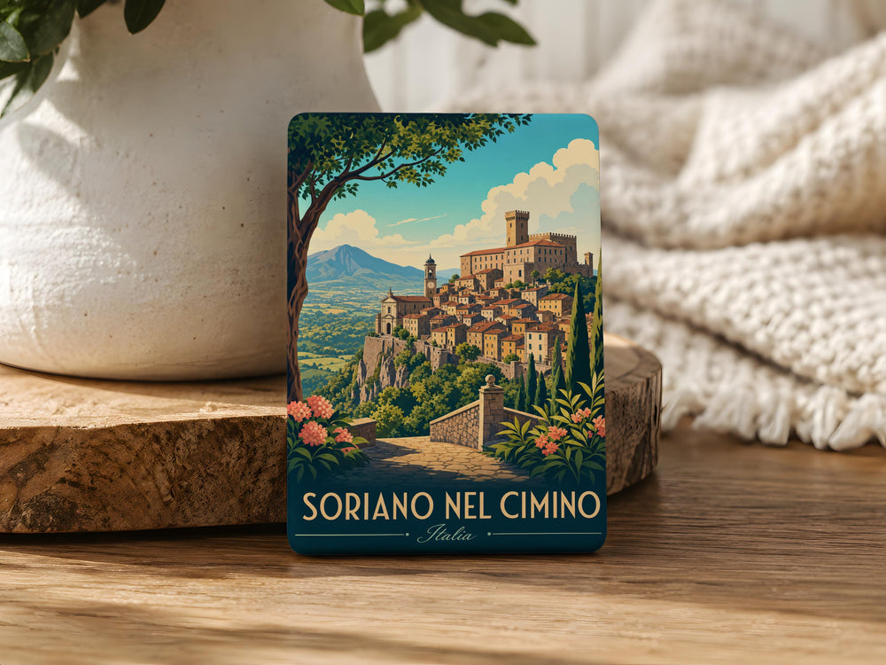 Soriano nel Cimino Italy Fridge Magnet, Soriano nel Cimino Souvenir Magnet, Lazio Travel Keepsake Magnet