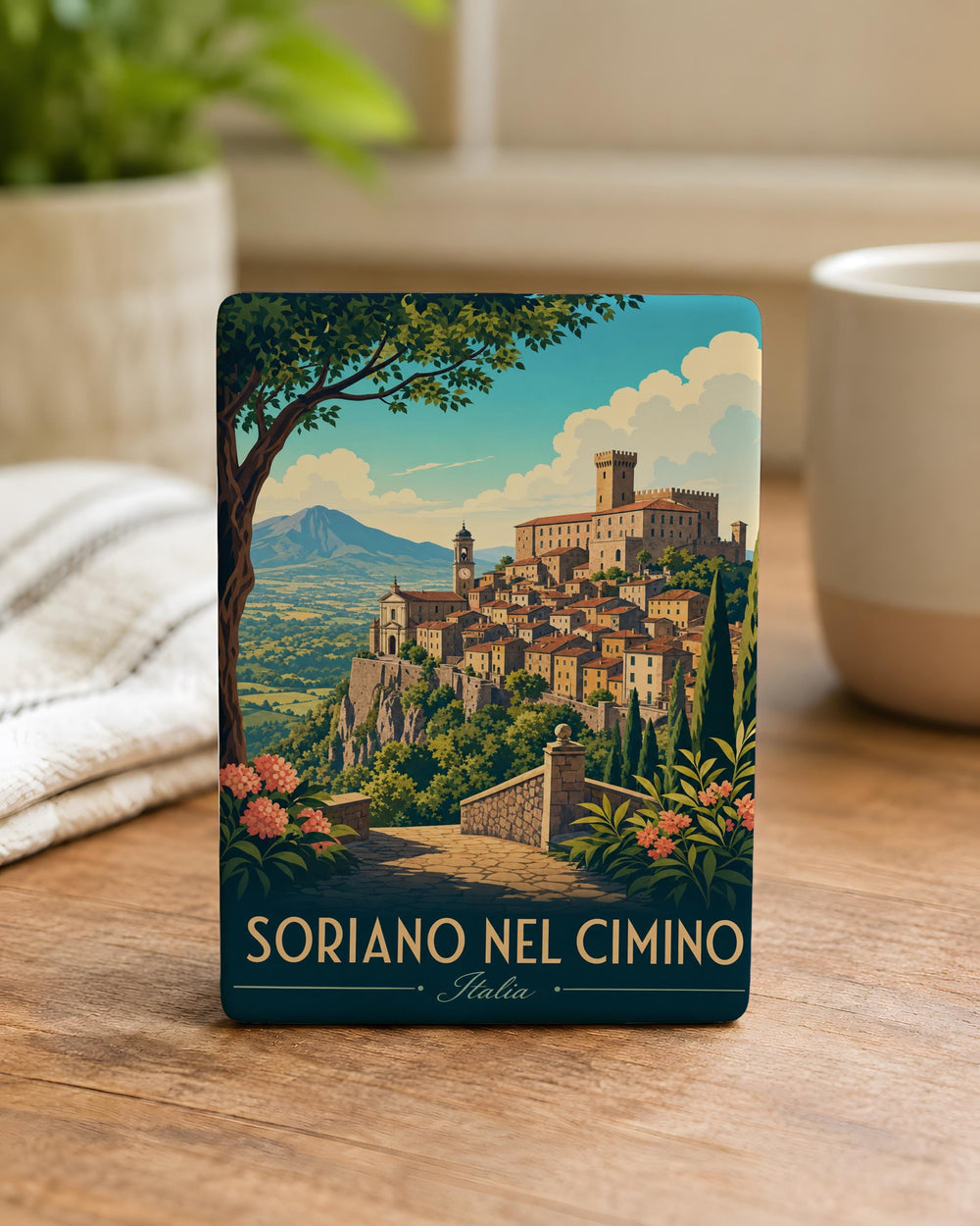 Soriano nel Cimino Italy Fridge Magnet, Soriano nel Cimino Souvenir Magnet, Lazio Travel Keepsake Magnet