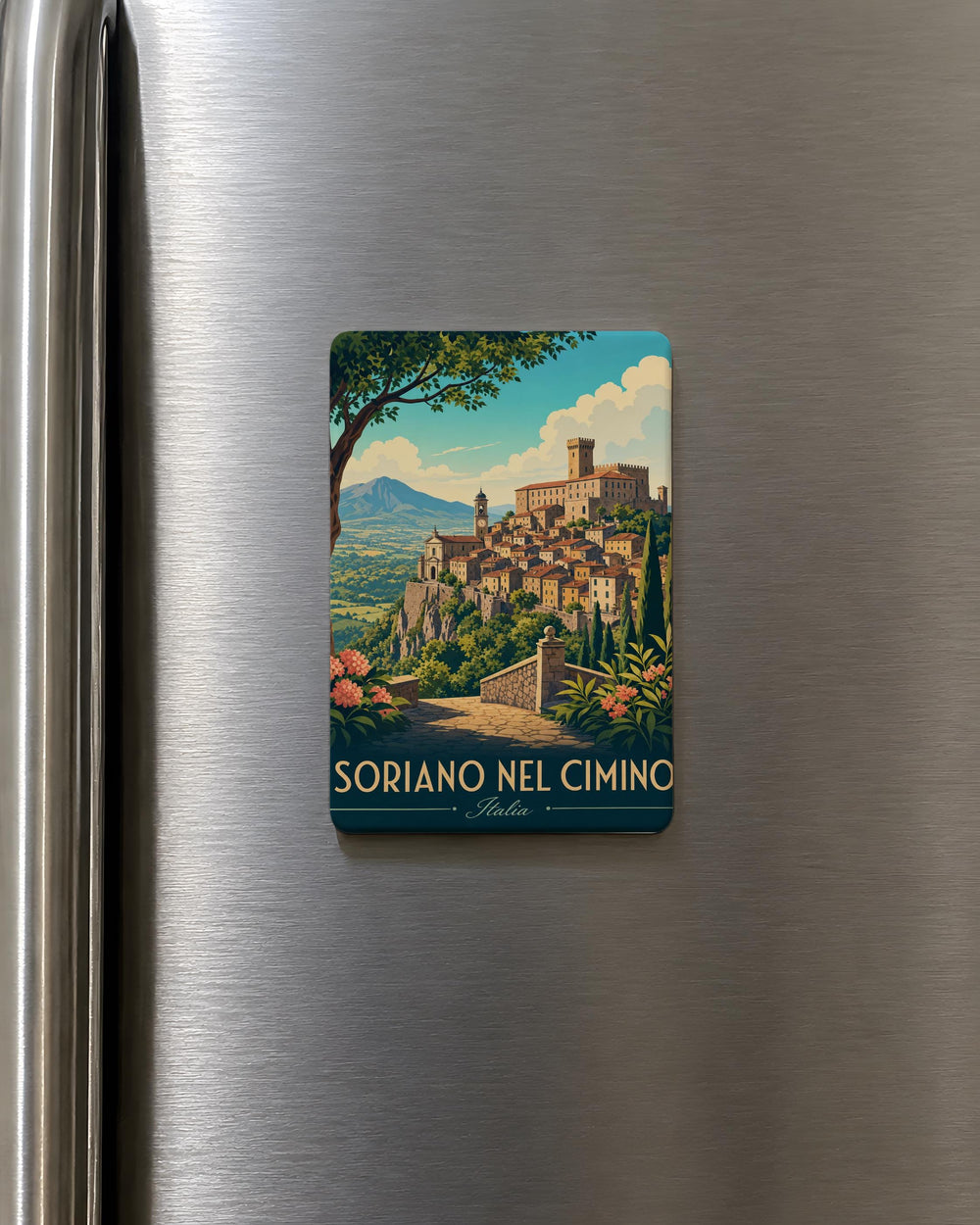 Soriano nel Cimino Italy Fridge Magnet, Soriano nel Cimino Souvenir Magnet, Lazio Travel Keepsake Magnet