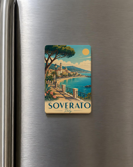 Soverato Italy Fridge Magnet, Calabria Souvenir Magnet, Soverato Travel Gift, Italian Coastal Town Keepsake Magnet