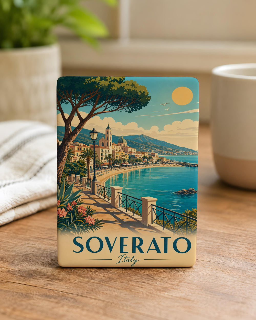 Soverato Italy Fridge Magnet, Calabria Souvenir Magnet, Soverato Travel Gift, Italian Coastal Town Keepsake Magnet