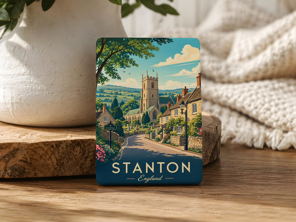Stanton England Fridge Magnet, Stanton Village Souvenir Magnet, England Travel Keepsake Refrigerator Magnet