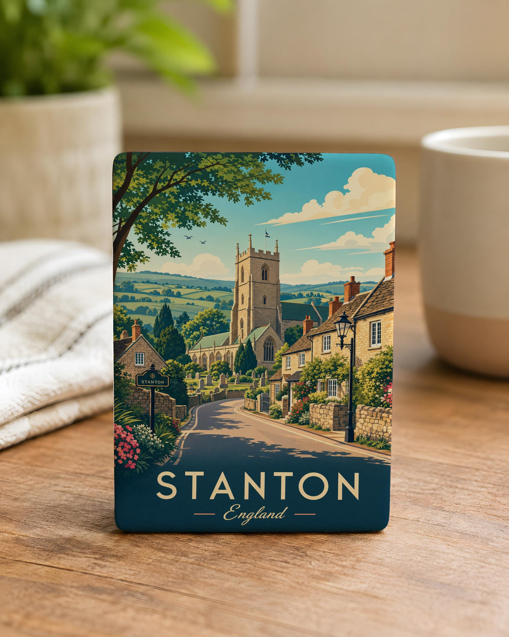 Stanton England Fridge Magnet, Stanton Village Souvenir Magnet, England Travel Keepsake Refrigerator Magnet
