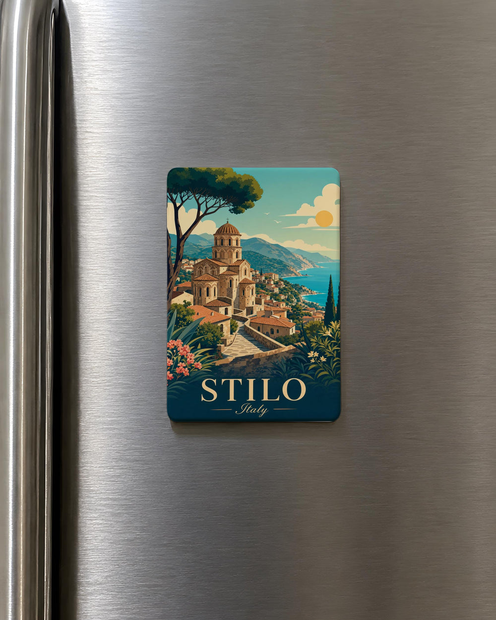 Stilo Italy Fridge Magnet, Stilo Calabria Souvenir Magnet, Italian Village Travel Keepsake, Italy Trip Gift, Refrigerator Magnet