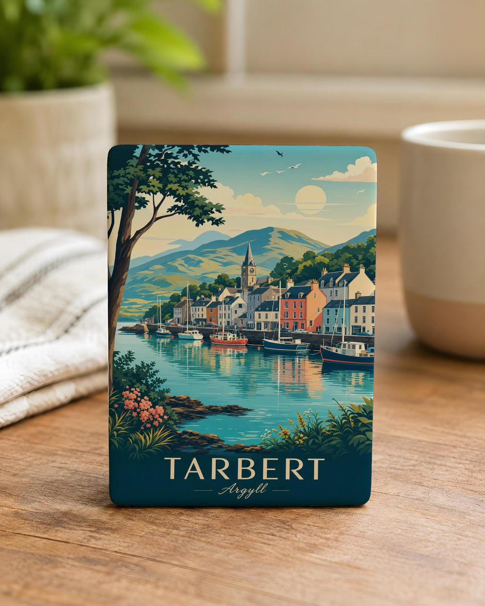 Tarbert Argyll Scotland Fridge Magnet, Tarbert Harbour Souvenir Magnet, Loch Fyne Coastal Town Travel Gift Magnet