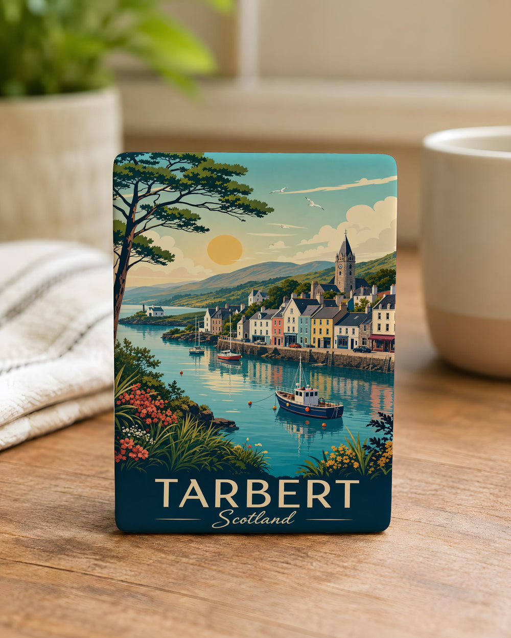 Tarbert Scotland Fridge Magnet, Tarbert Harbour Souvenir Magnet, Scottish Highlands Travel Gift, Scotland Keepsake Magnet