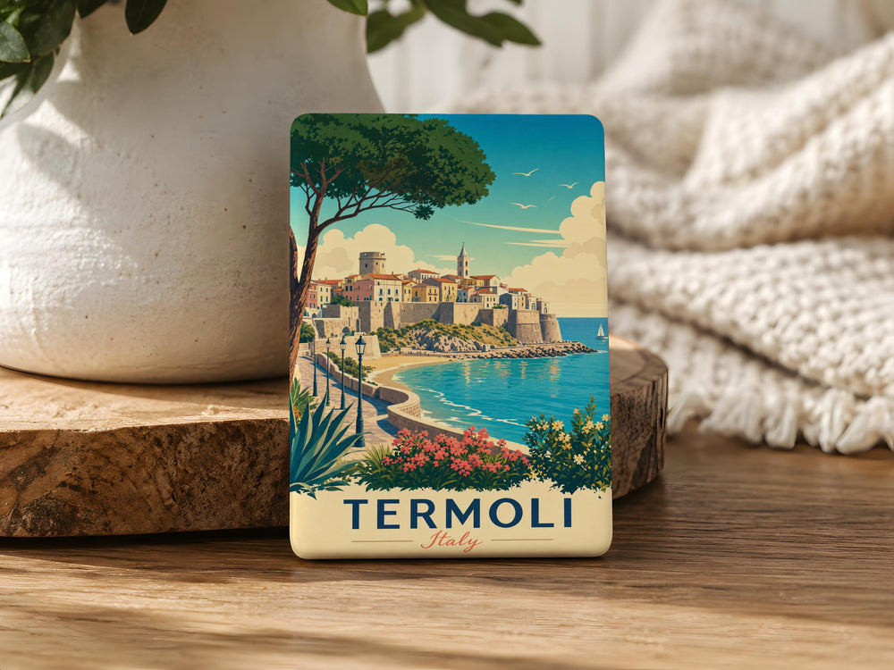 Termoli Italy Fridge Magnet, Termoli Travel Souvenir Magnet, Italian Coastal Town Gift, Termoli Landmark Keepsake Magnet