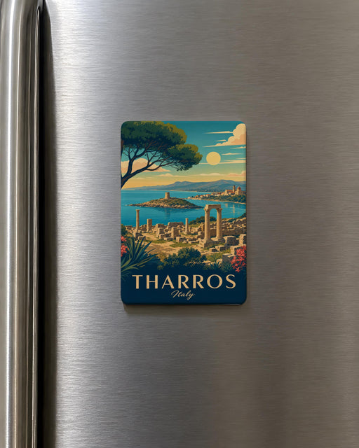 Tharros Italy Fridge Magnet, Sardinia Ancient Ruins Souvenir, Roman Archaeological Site Travel Keepsake Magnet