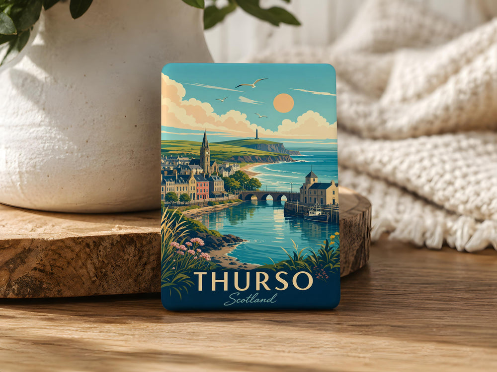 Thurso Scotland Fridge Magnet, Thurso Coastal Town Souvenir, Caithness Highlands Travel Keepsake Magnet