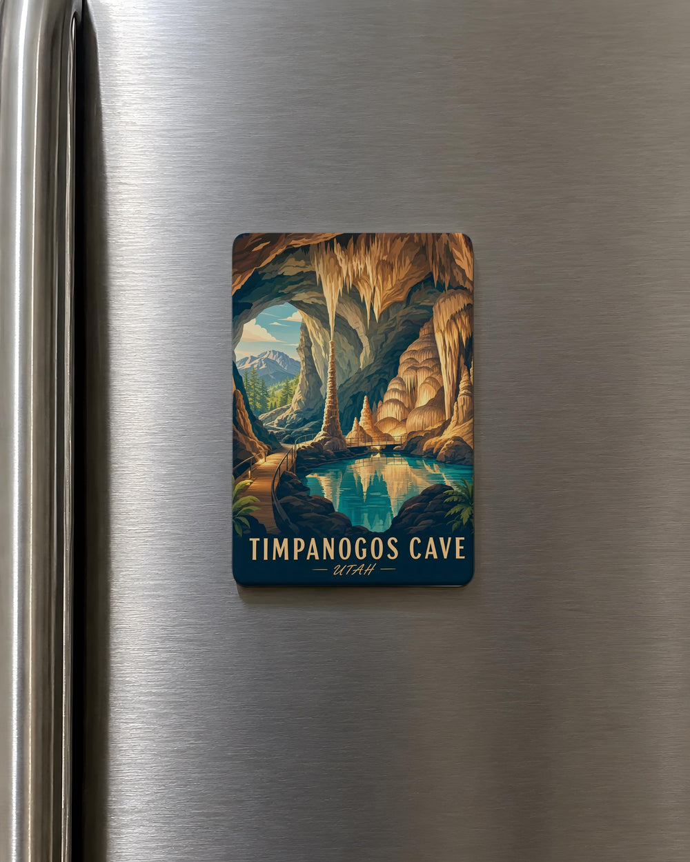 Timpanogos Cave Fridge Magnet, Utah Cave National Monument Souvenir, Alpine Scenic Travel Keepsake Magnet