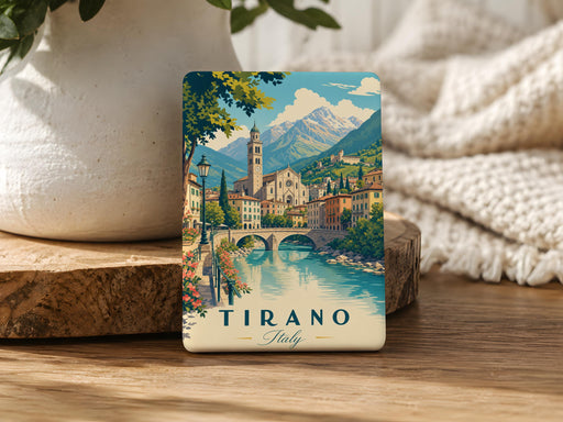 Tirano Italy Fridge Magnet, Tirano Souvenir Magnet, Italy Travel Gift, Lombardy Landmark Keepsake, Italian Town Magnet