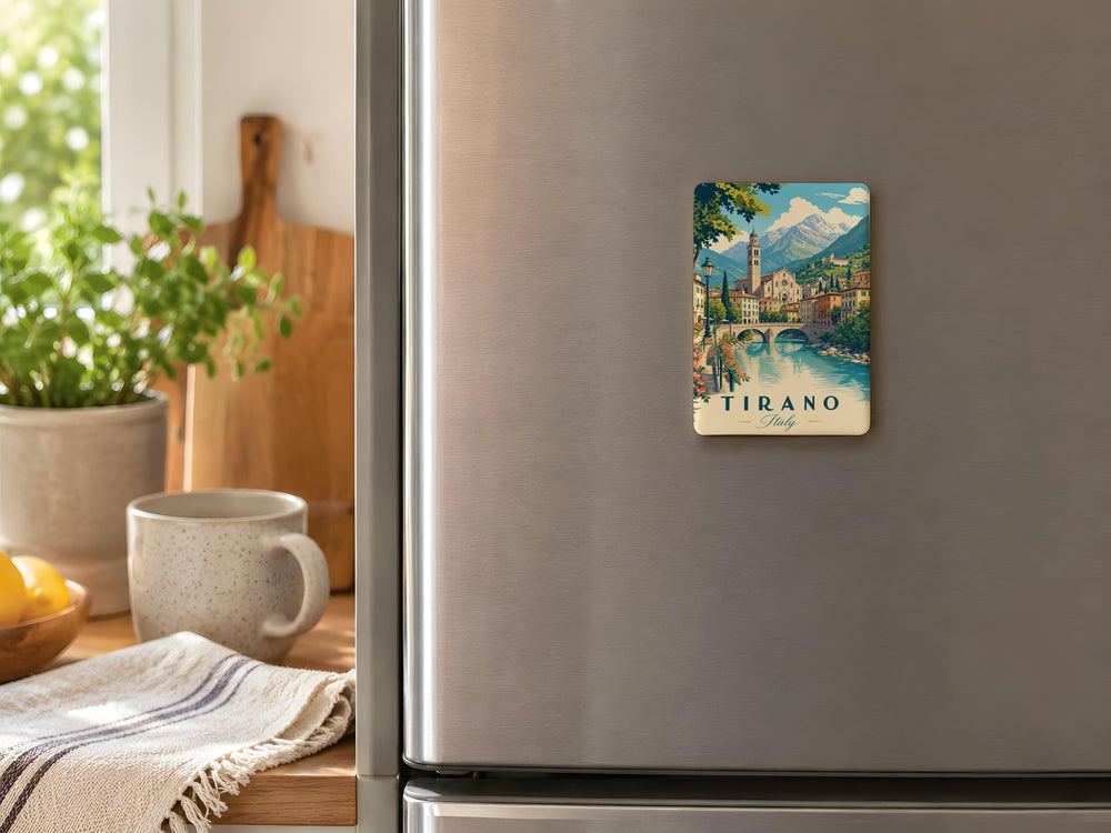 Tirano Italy Fridge Magnet, Tirano Souvenir Magnet, Italy Travel Gift, Lombardy Landmark Keepsake, Italian Town Magnet