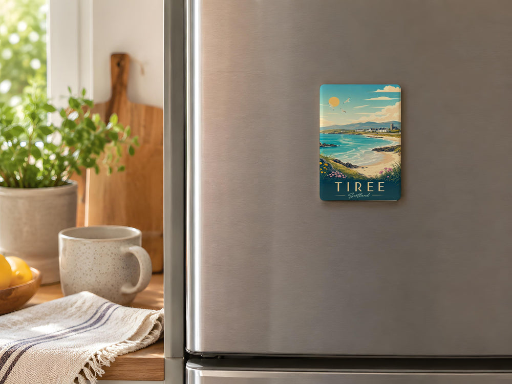 Tiree Scotland Fridge Magnet, Isle of Tiree Souvenir Magnet, Scottish Island Travel Keepsake, Hebrides Refrigerator Magnet