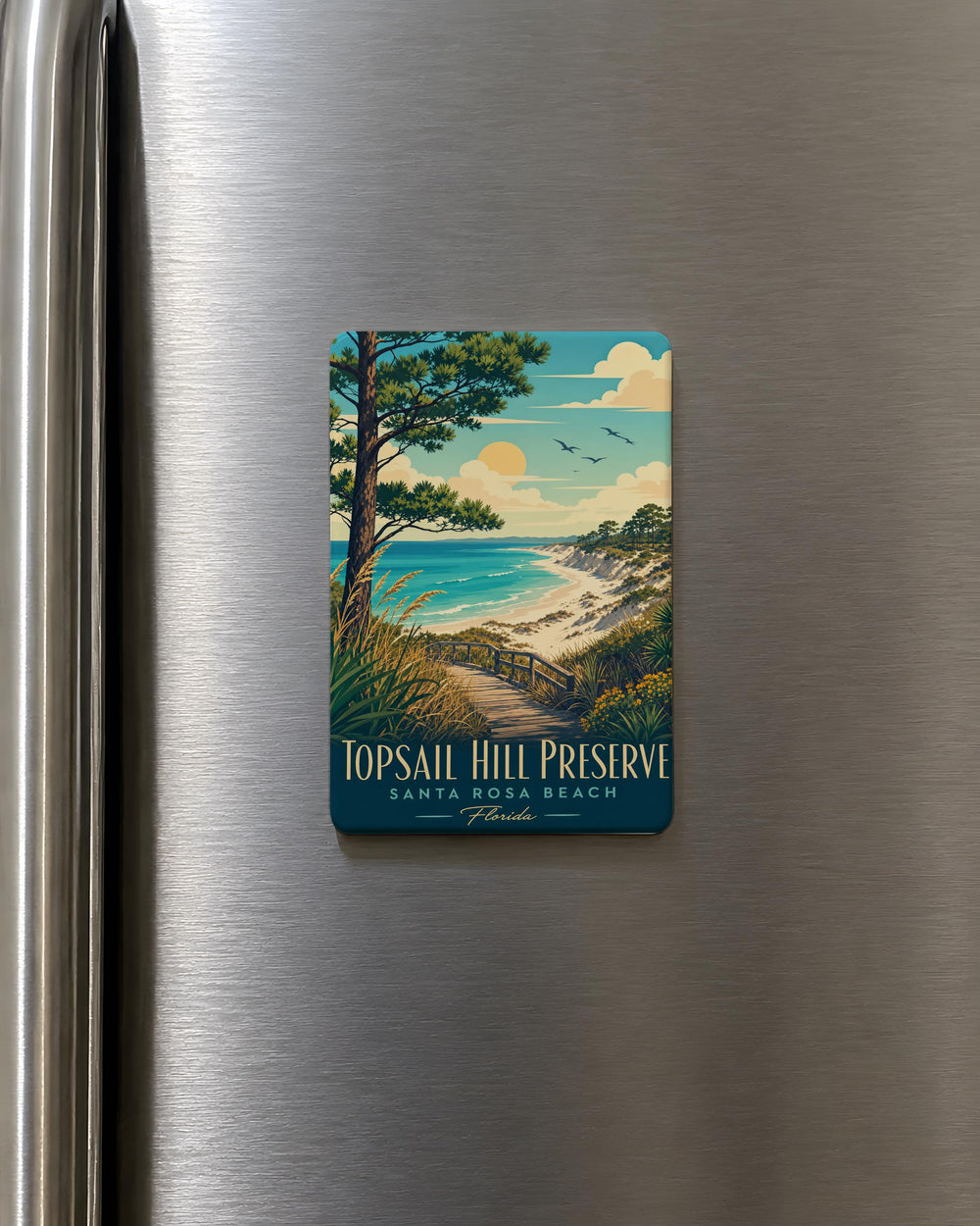 Topsail Hill Preserve Fridge Magnet, Florida State Park Souvenir, Nature Trail Keepsake, Camping Hiking Gift
