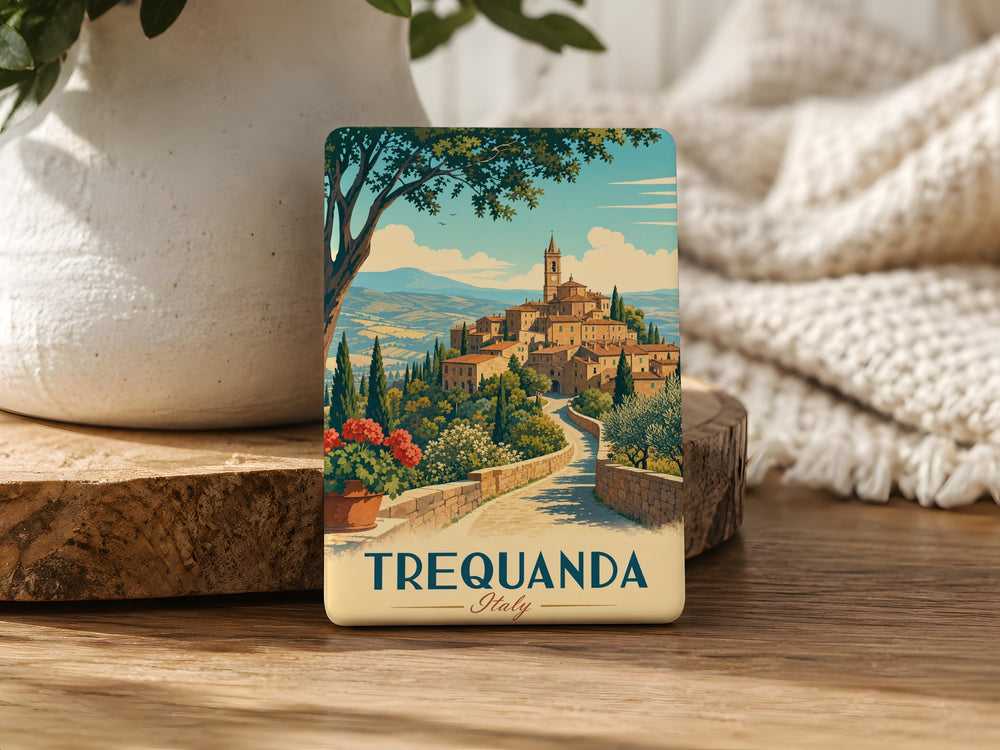 Trequanda Italy Fridge Magnet, Trequanda Travel Souvenir Magnet, Tuscany Village Italy Landmark Magnet, Italian Town Keepsake Gift