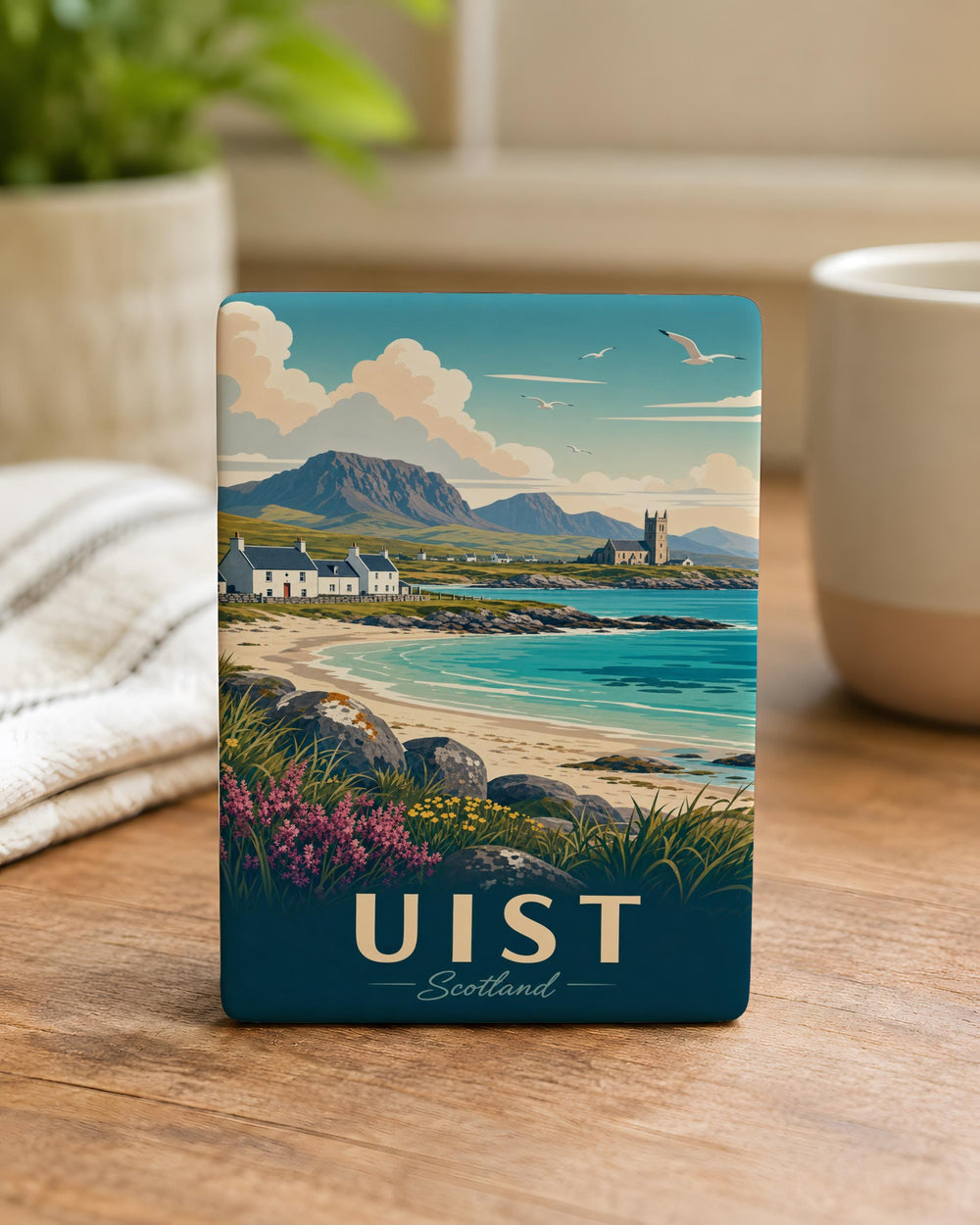 Uist Scotland Fridge Magnet, Outer Hebrides Island Souvenir Magnet, Scottish Isles Travel Keepsake Magnet