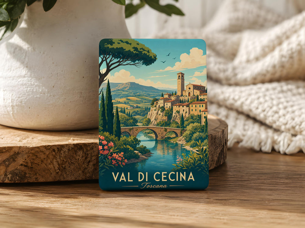 Val di Cecina Fridge Magnet, Tuscany Italy Valley Souvenir Magnet, Italian Travel Gift, Val di Cecina Keepsake Magnet