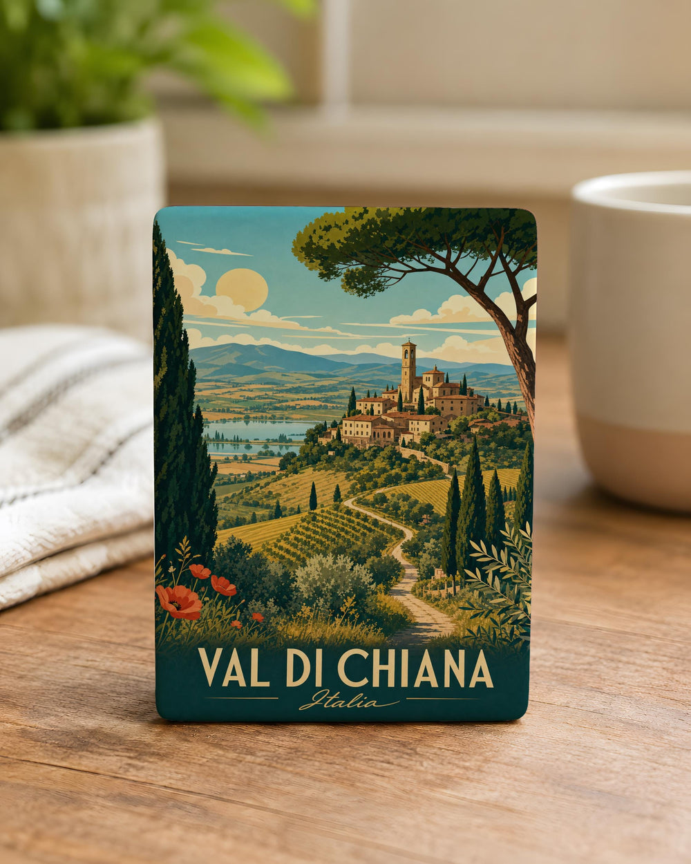 Val di Chiana Fridge Magnet, Tuscany Italy Travel Souvenir Magnet, Valdichiana Landscape Keepsake, Italian Countryside Gift