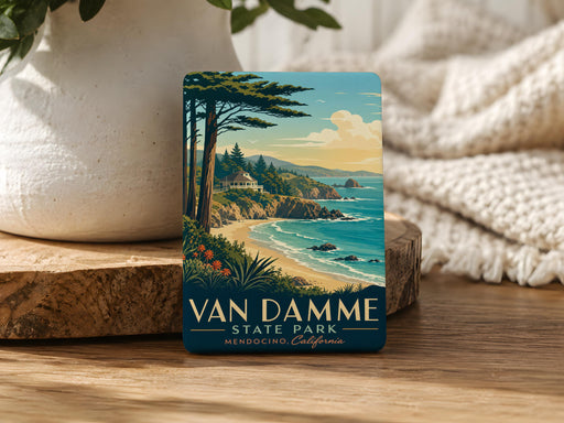 Van Damme State Park Fridge Magnet, California State Park Souvenir, Mendocino Coast Travel Keepsake Magnet