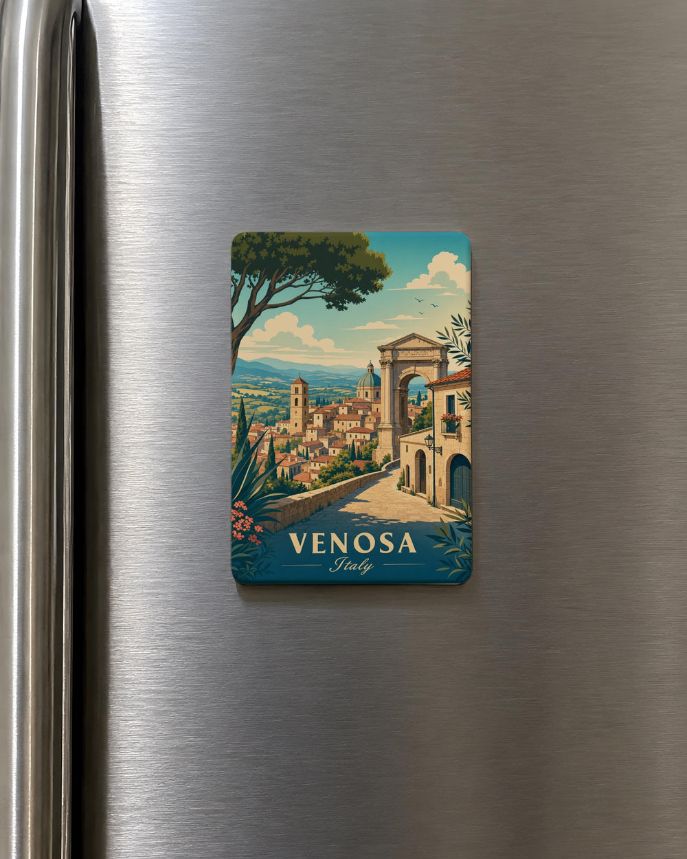 Venosa Italy Fridge Magnet, Venosa Travel Souvenir Magnet, Italy City Landmark Refrigerator Magnet, Italian Vacation Keepsake Gift