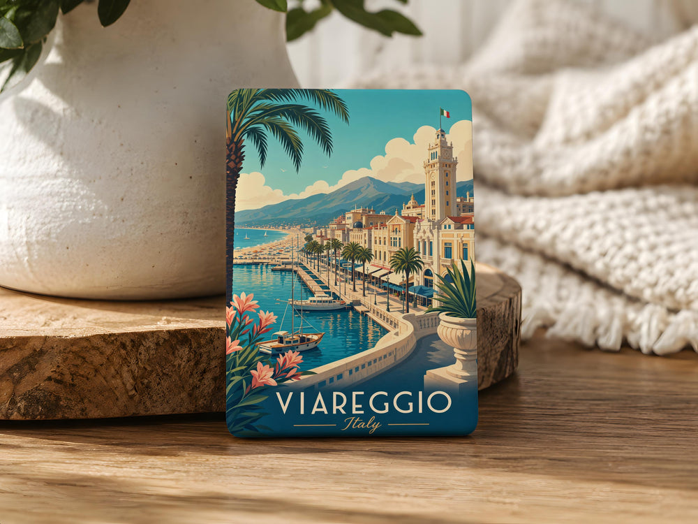 Viareggio Italy Fridge Magnet, Viareggio Tuscany Travel Souvenir, Italian Coastal Town Landmark Keepsake Magnet