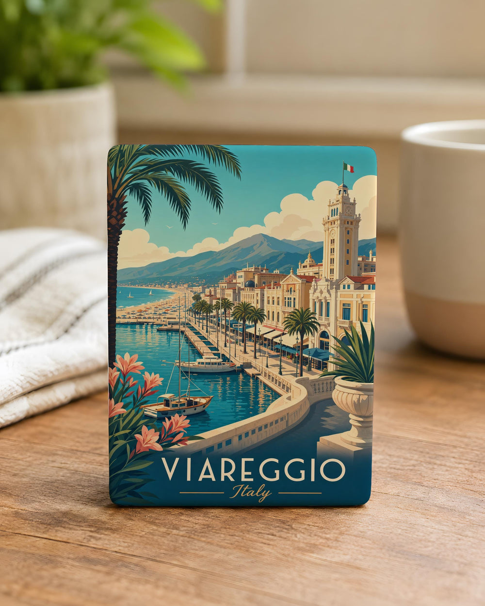 Viareggio Italy Fridge Magnet, Viareggio Tuscany Travel Souvenir, Italian Coastal Town Landmark Keepsake Magnet