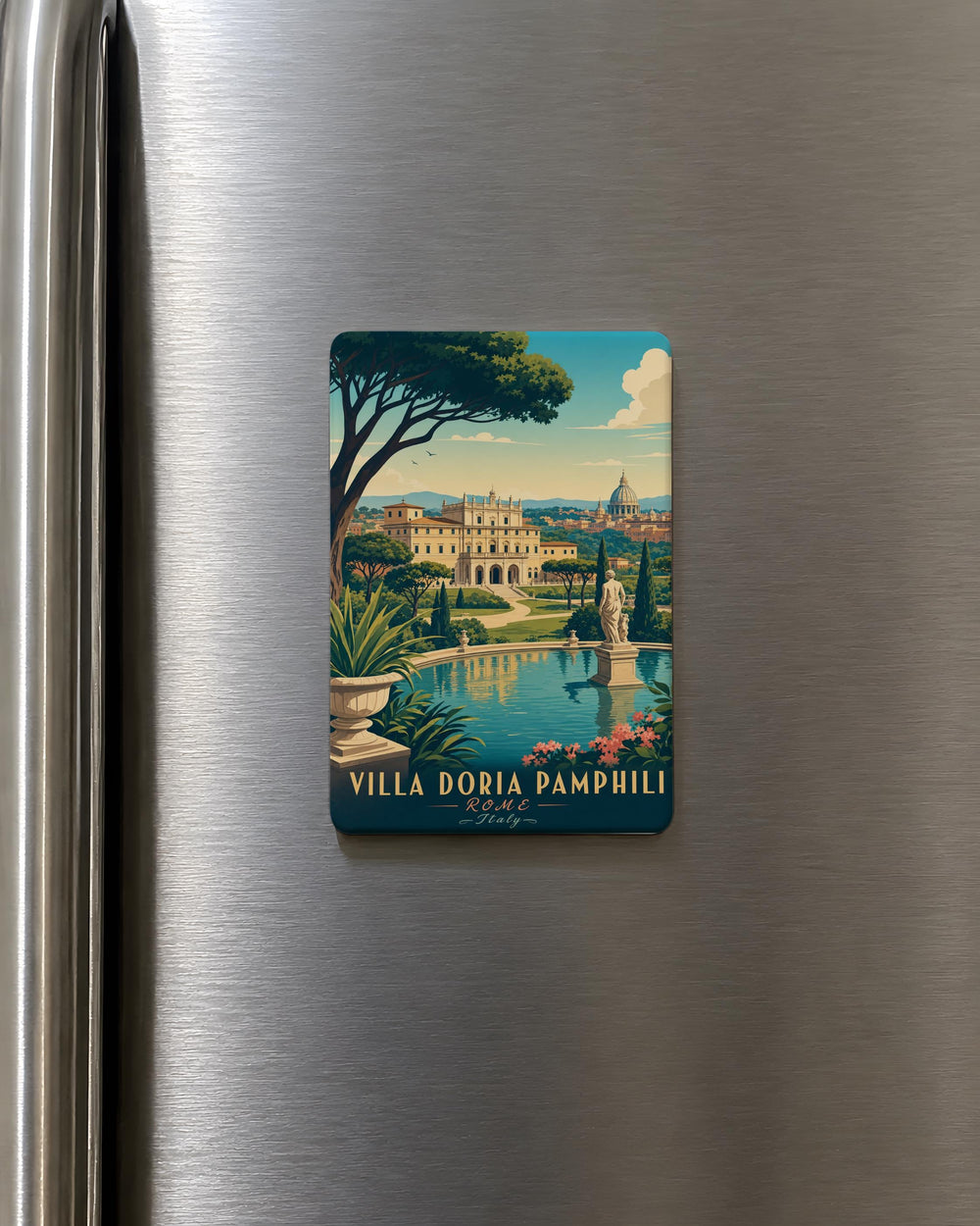 Villa Doria Pamphili Rome Fridge Magnet, Italian Villa & Gardens Souvenir Magnet, Rome Travel Keepsake Magnet