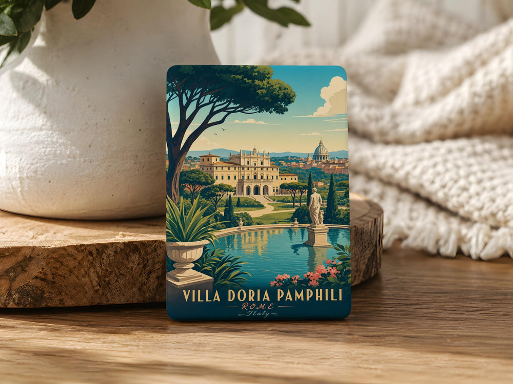 Villa Doria Pamphili Rome Fridge Magnet, Italian Villa & Gardens Souvenir Magnet, Rome Travel Keepsake Magnet