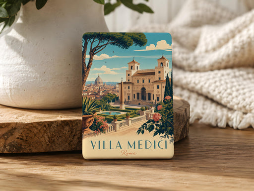 Villa Medici Rome Fridge Magnet, Italy Landmark Souvenir, Historic Villa & Gardens Travel Keepsake, Rome Vacation Gift