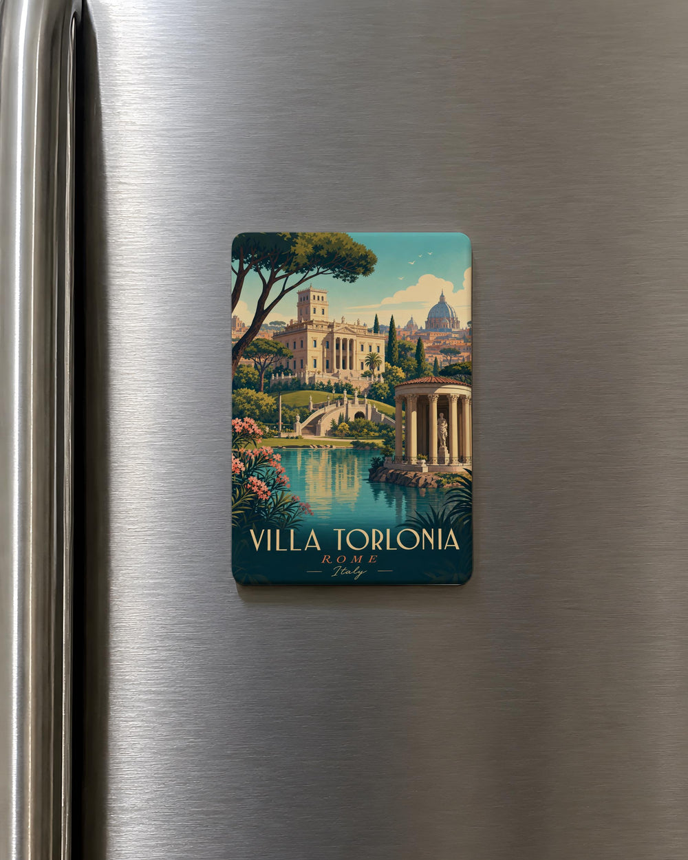 Villa Torlonia Rome Fridge Magnet, Villa Torlonia Park Landmark Souvenir Magnet, Rome Italy Travel Keepsake Magnet